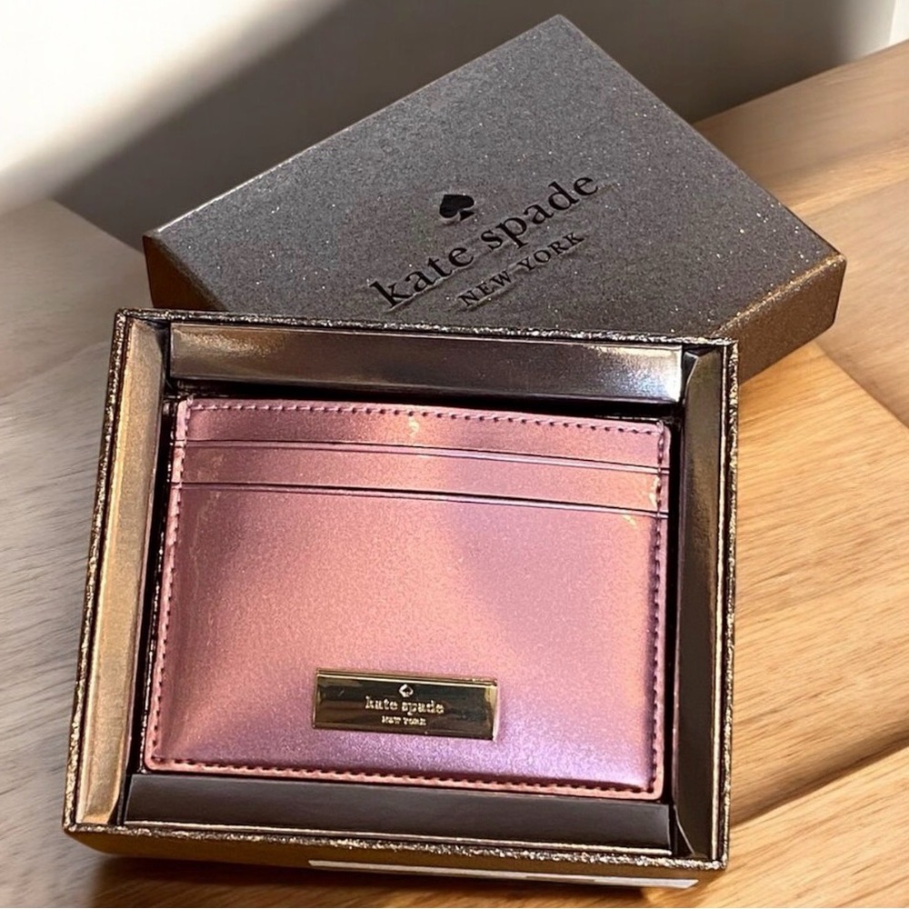 Kate Spade Purple Kenzie Patent Slim Cardholder - NIB Retails $99